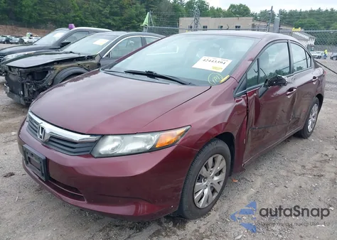 2012 Honda Civic Lx from USA, damaged, VIN 2HGFB2F53CH580039
